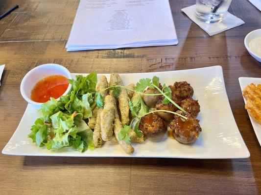 Fried Seafood Mushroom appetizer