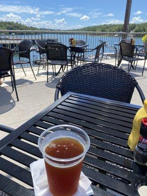 Beer with a view.  Nice!