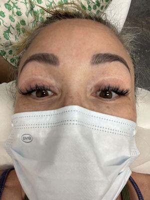 My lashes at three weeks right before my fill.