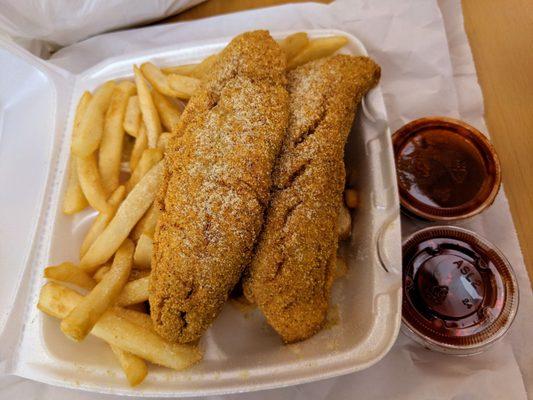 Red Snapper: $10 Small 2-pc Snapper with Fries