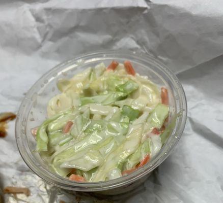 Single size side of coleslaw.