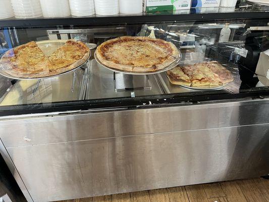 A few pies in the showcase