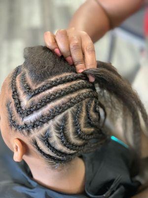 Little Girls feed-in Braids