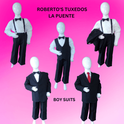 Elegant 5 pc. boy suits size 6 to 12.