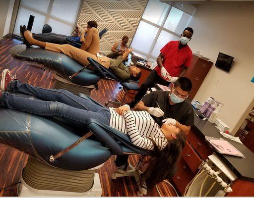 Our orthodontic suite with batman Franklin in the red shirt