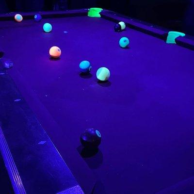 Blacklight billiards...