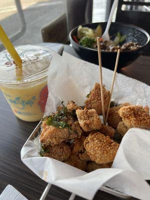 Happy hour popcorn chicken