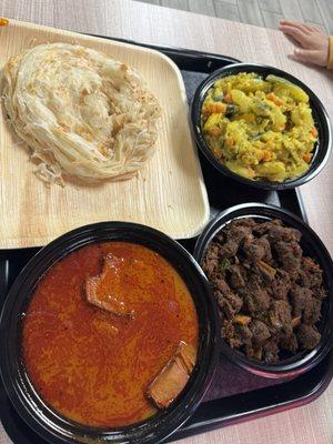 Kerala Parotta  Aviyal Kerala Fish Curry Beef Fry