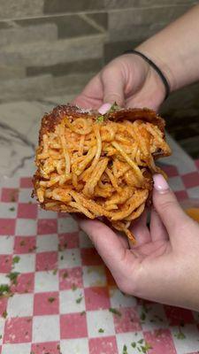 Fried Spaghetti Vodka Cake