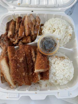 Teriyaki chicken & chicken katsu combination