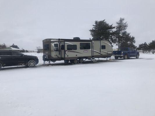 Yes camping in the snow