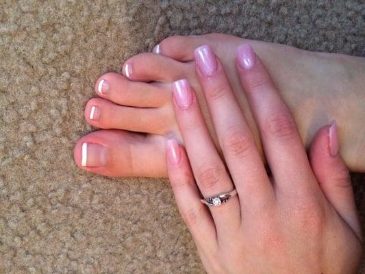 Pedicure done by Nick. And fill-in done by JoAnn and Nick. They've never looked better.