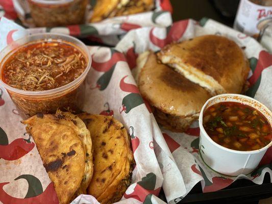 Barria tacos. Ramen. Chicken Torta.