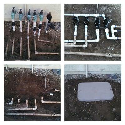 Before and after on valve manifold installation