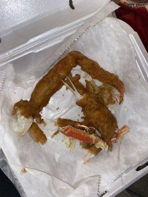 Fried crab legs