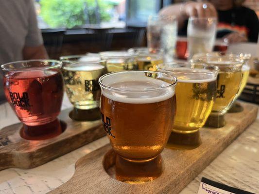 Flights of beer and cider