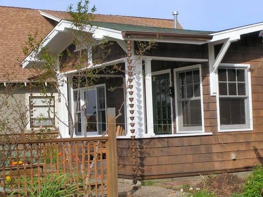 Craftsman Style house with Euro-Classic Copper Half Round Gutter