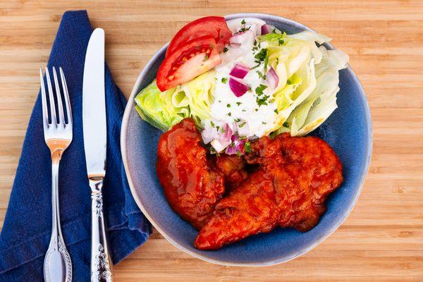 Buffalo Iceberg Wedge Salad