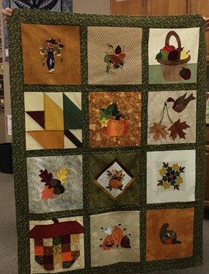 Beautiful Fall quilt.