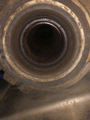 Absolutely no grease used...wtf Cecil, $500 bones for carrier bearing with no grease...wtf, ya know metal needs grease right?