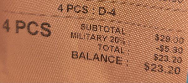 MILITARY DISCOUNT !!!!!
 THANKS MOM AND POPS !!!!