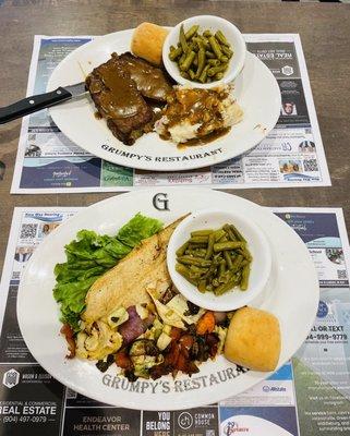 Grumpy's Meatloaf and Fish Plates