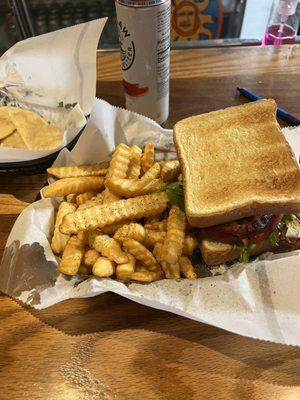 BLT on texas toast with fries