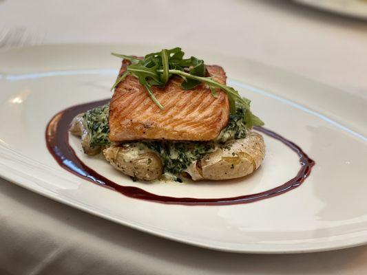 Ora King Salmon on fingerling potatoes!