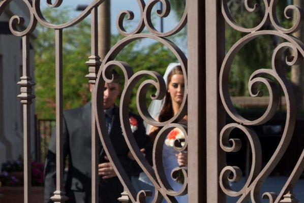 Elegant wrought iron gates for your wedding ceremony entrance