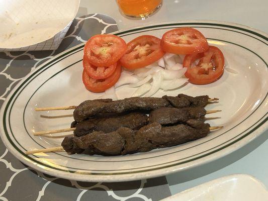 Beef suya seemed a little more like a game meat in taste and texture. Glad we tried it, might try the chicken next time.