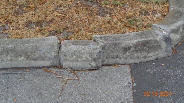 broken curbs