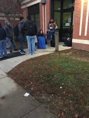 6:40am on a Friday morning. People actually brought camp chairs so they can sit while they wait.