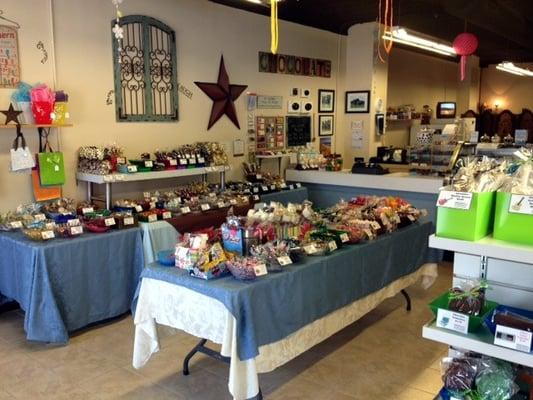 Tables and tables of goodies.