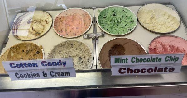 some of the ice cream selection on 3/23/24