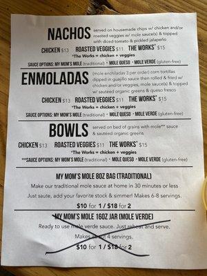 Menu 1/16/22