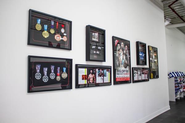 Wall for our fighter's accomplishments.