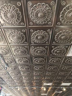 This a bronze ceiling pretty cool!