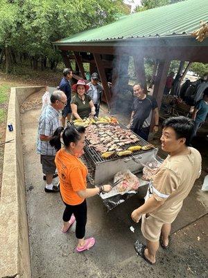 Grill available next to pavilion