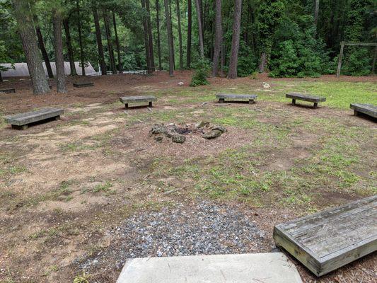 Fire pit at Camp Sertoma