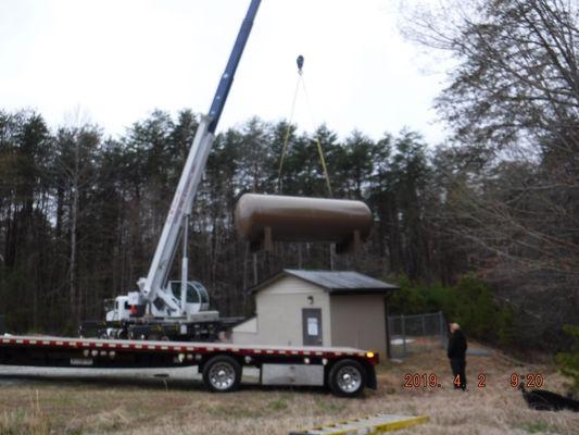 A new Water Storage tank installation