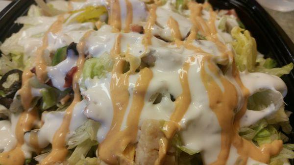 Chicken Bacon Ranch 6" double meat as a salad