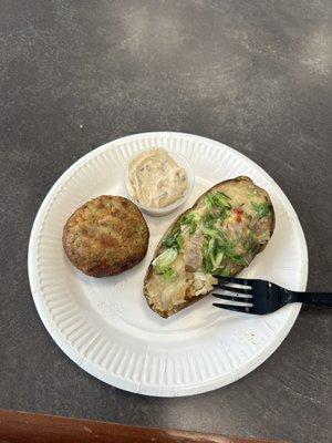 Crab Cake and Twice Baked Potato