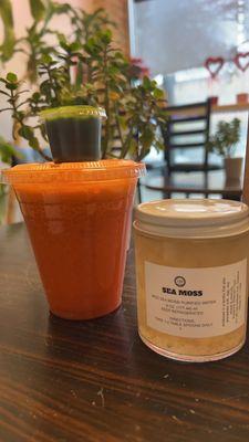 Sweet Sunrise Juice, Organic Wheatgrass & Sea Moss Jar 6 oz