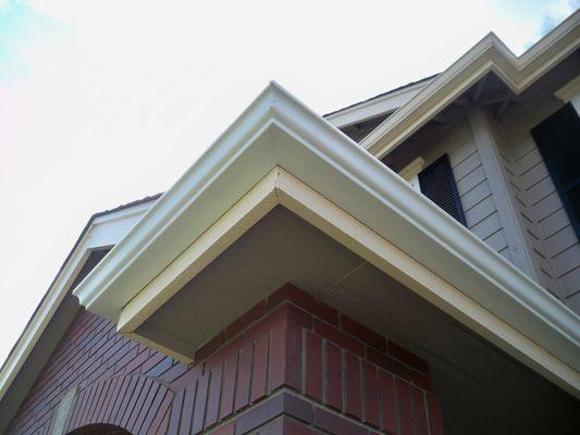 Our gutter corners (miters) are hand made and are some of the best looking corners you'll find.