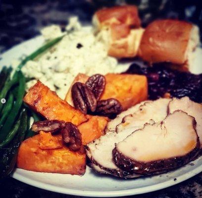 We can prepare special order dinners for your next event (Take and eat Thanksgiving meal pictured)