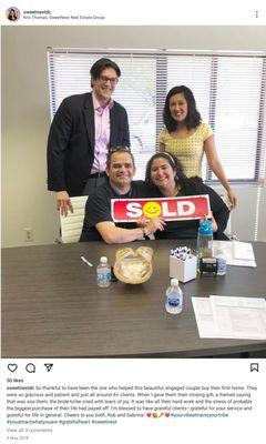 Helped this beautiful, engaged couple buy their first home.