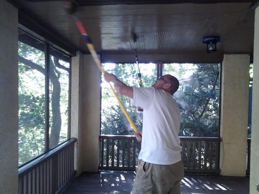 Nick...Painting 2nd Floor Porch Ceiling...