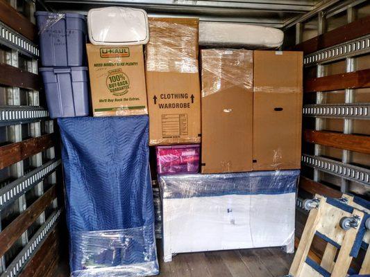 Your belongings in our truck neatly packed