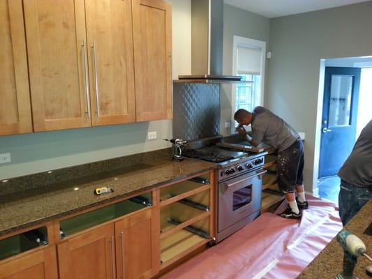 Kitchen demolition and removal to prepare for remodeling project