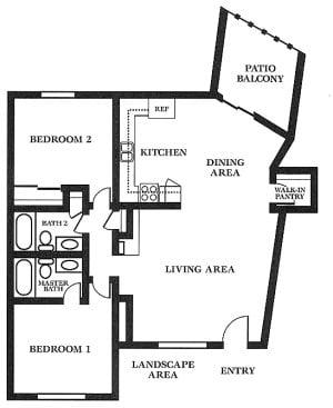 Deluxe Apartment 1050sq.ft